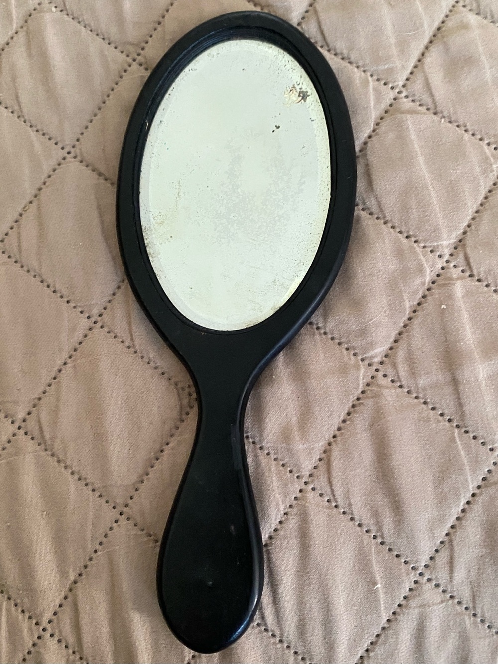 Antique Victorian-Era hand mirrors black ebony SS - Picture 2 of 5
